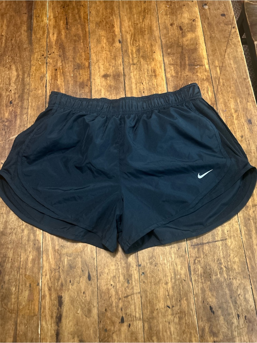 Nike Women's Black Athletic Running Shorts with Swoosh